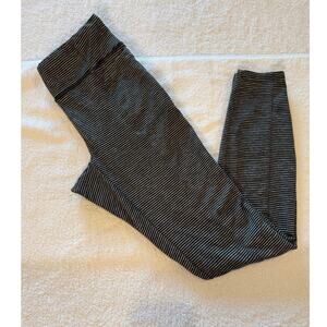 Women’s Toad & Co Leggings Size Small Black & Gray Stripe